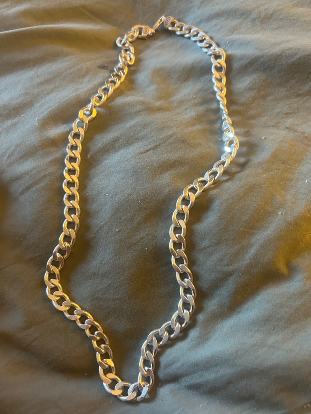 Chunky Cuban Silver 925 Chain Necklace